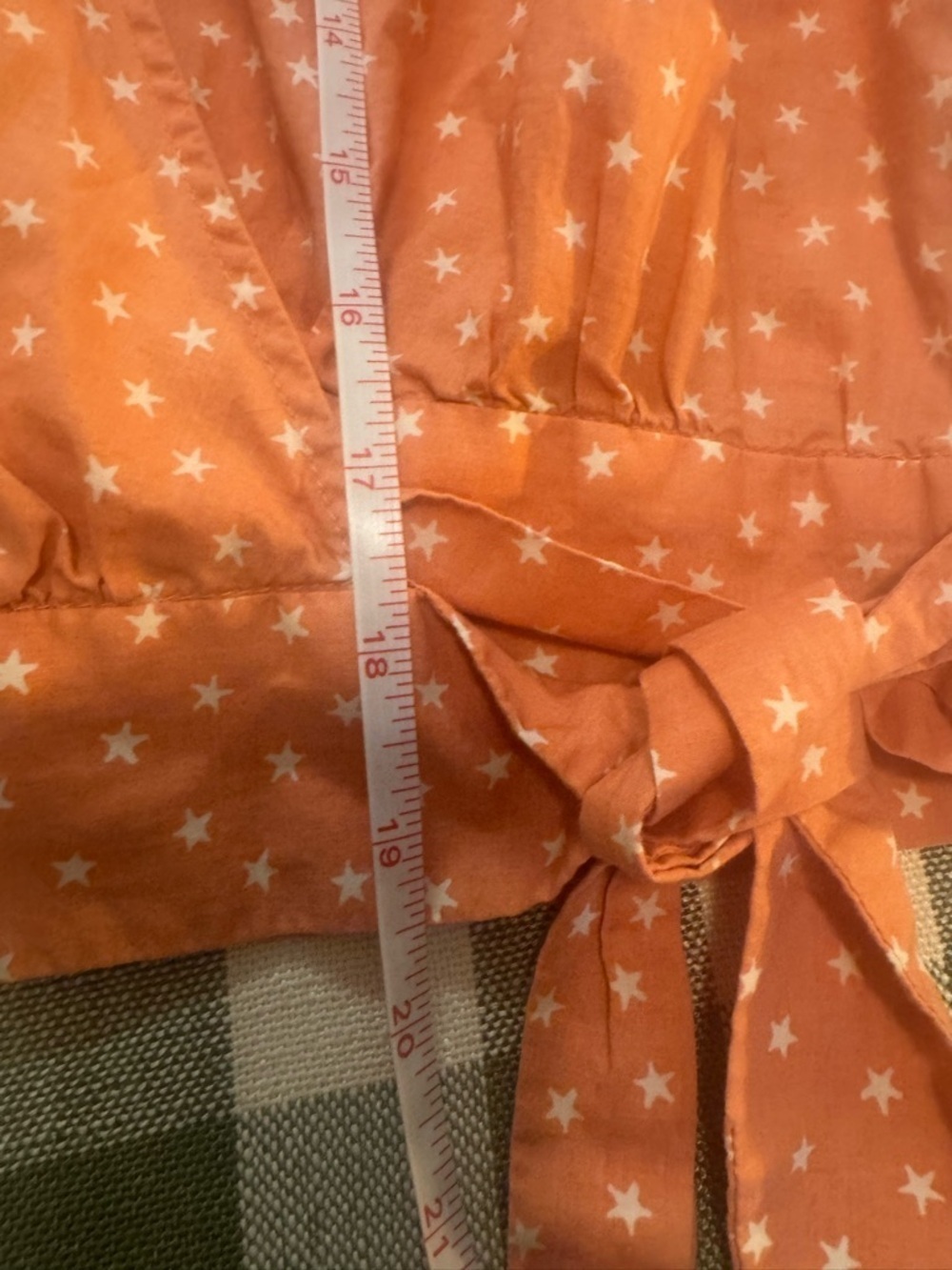 Madewell Peach Pink Star Scatter Wrap Top - Picture 10 of 14
